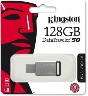 KINGSTON PenDrive Kingston 128 GB DT50 3.0 silver